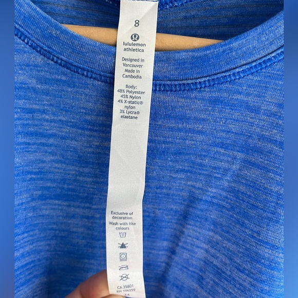Lululemon NWT Cardio Squad Tank II Size 8 Heathered Blue - Picture 2 of 5